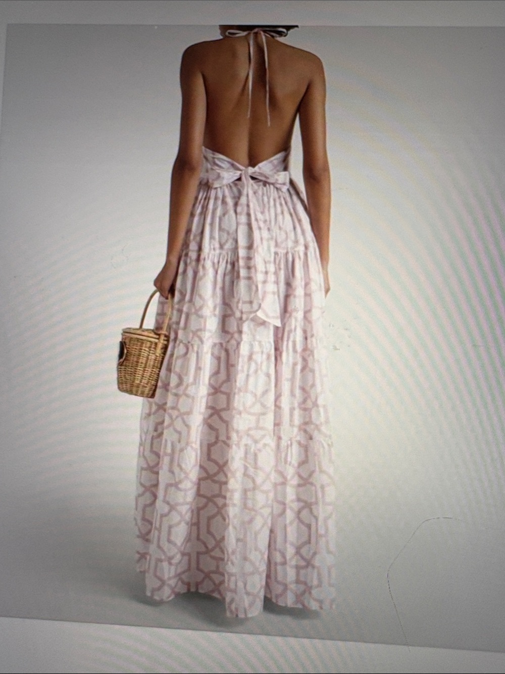 Alexandra Miro Celeste Blush Tile Maxi Dress XS